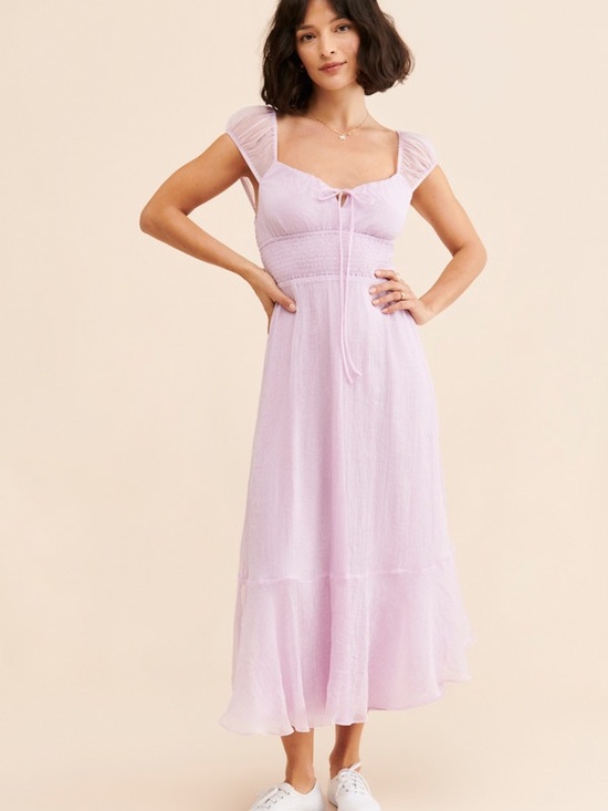 Hutch Dresses & Skirts - Hutch ‘Cap Sleeve Shimmer Maxi Dress’ in “Lilac Purple” Size Large